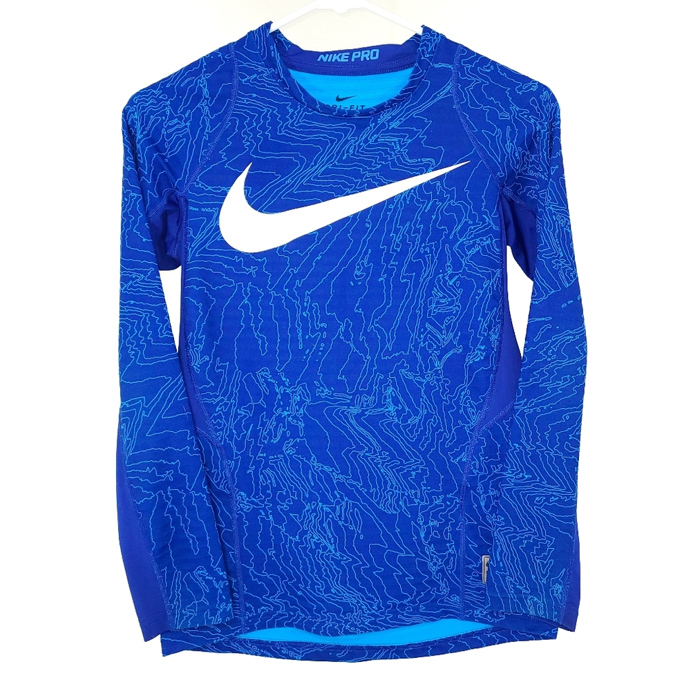 Nike Kids Blue Large Long Sleeve Shirt